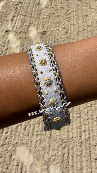 THE LUXURY SILVER BLOSSOM BANGEL