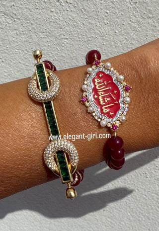 ✨ Red Agate Mashallah Bracelet