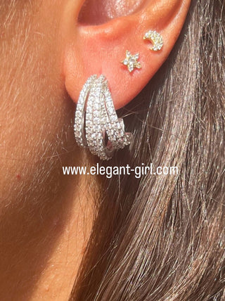 THE DIAMOND SMALL LAYERS EARRING