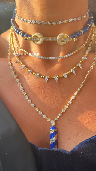 THE POWER  LAPIS BAGUETTE CHOKER