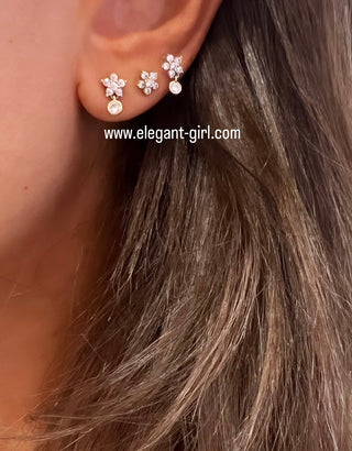 MINI FLOWER STUD EARRING