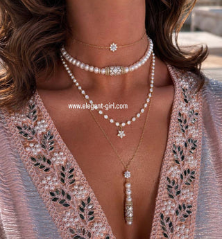 IMPERIAL WHITE PEARLS CHOKER - ELEGANT GIRLS