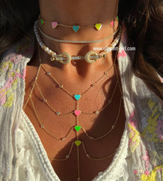 DOUBLE SIDE HEART BODY CHAIN