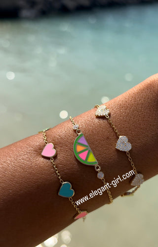 DOUBLE SIDE HEART BRACELET