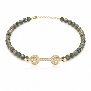 THE POWER RIVER GRAY BAGUETTE CHOKER - ELEGANT GIRLS