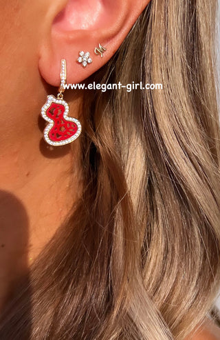 ARTISTIQUE RED AGAT EARRING