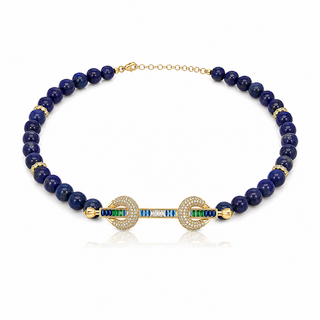 THE POWER LAPIS MAGICAL BAGUETTE CHOKER - ELEGANT GIRLS