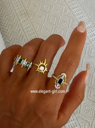 SPIKE GREEN RING