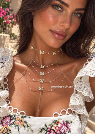 THE GOLDEN BUTTERFLY BODY CHAIN