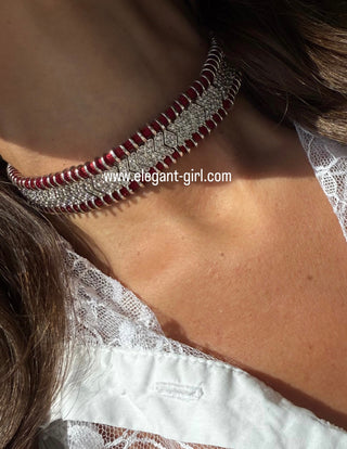 Riviera Ruby Chain Choker - ELEGANT GIRLS