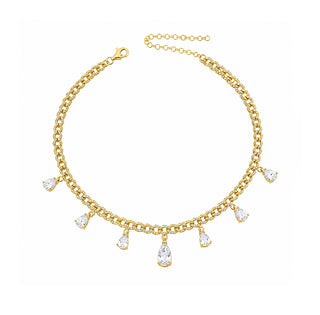 Milano Chain Drop Choker – Grand Drop - ELEGANT GIRLS