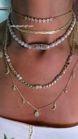 DOUBLE CRAFTED SNAKE SKIN CHOKER