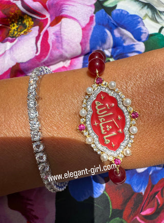 ✨ Red Agate Mashallah Bracelet