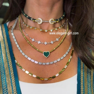 SPARKLE 5 FLOWERS NECKLACE