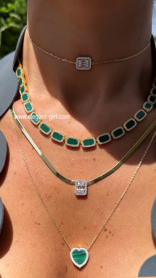 GREEN MALACHITE NECKLACE