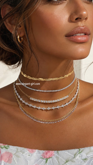 DOUBLE CRAFTED SNAKE SKIN CHOKER