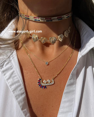 CRAFTED HEARTS NAME CHOKER