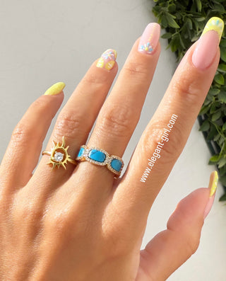 SOLITAIRE SUN RING
