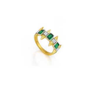 SPIKE GREEN RING