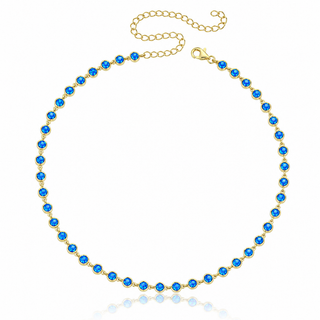 FIRE BLUE OPAL CHOKER - ELEGANT GIRLS