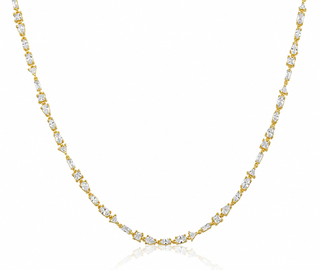 MULTI SHAPE DIAMOND CHOKER - ELEGANT GIRLS