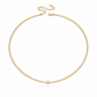 ONE DIAMOND CHOKER - ELEGANT GIRLS