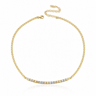 ONE LINE DIAMOND CHOKER - ELEGANT GIRLS