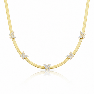 GOLD BUTTERFLY SNAKE SKIN CHOKER - ELEGANT GIRLS