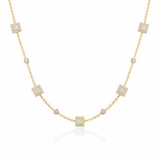 GOLD SQUARE CUT CHOKER - ELEGANT GIRLS