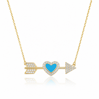 LOVE ATTACK BLUE NECKLACE - ELEGANT GIRLS
