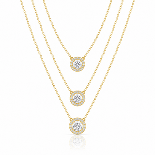 LAYER SOLITAIRE NECKLACE - ELEGANT GIRLS
