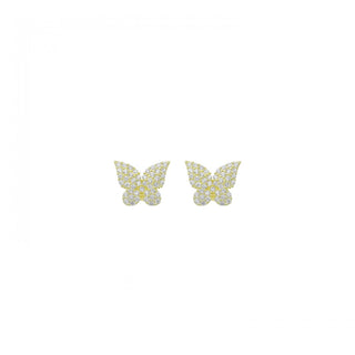 PAVE BUTTERFLY STUD EARRING