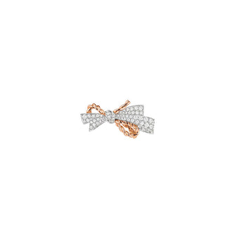 THE LUXURY ROSE SILVER TENNIS BOW RING