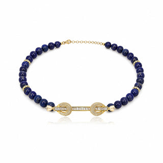 THE POWER  LAPIS BAGUETTE CHOKER - ELEGANT GIRLS