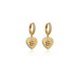 CRAFTED HEART LETTER EARRING