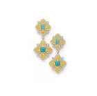 THE LUXURY REGAL TURQUOISE DOUBLE EARRING