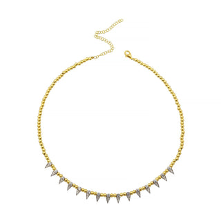 GOLD MILAN SPIKE BEADS NECKLACE