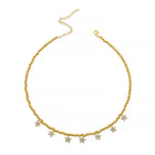 GOLD MIAMI FLOWERS BEADS NECKLACE
