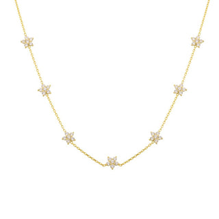 GOLD FLOWERS NECKLACE