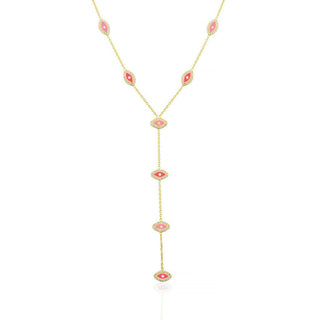 BARBIE PINK LONG EYES NECKLACE