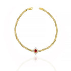 THE LUXURY RUBY STAR CRAFTED SNAKE SKIN CHOKER