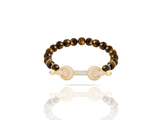 THE POWER TIGER EYE BAGUETTE BRACELET
