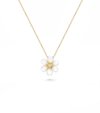 MOTHER OF PEARL FLOWER NECKLACE