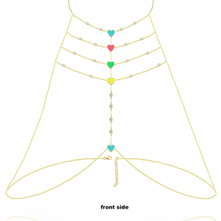 DOUBLE SIDE HEART BODY CHAIN