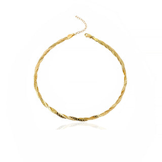 DOUBLE CRAFTED SNAKE SKIN ANKLET