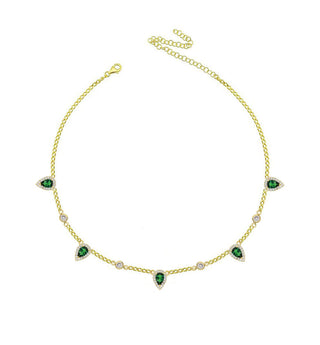GREEN MARQUISE SIMPLE CHOKER
