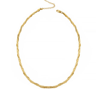 DOUBLE CRAFTED SNAKE SKIN NECKLACE