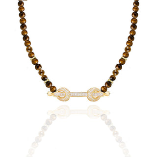 THE POWER TIGER EYE BAGUETTE CHOKER