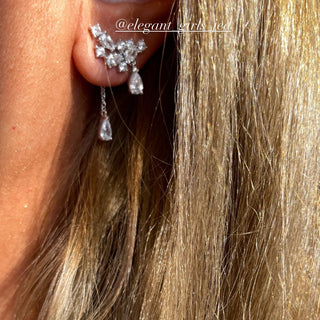 MARQUISE DANGLING EARRING SILVER