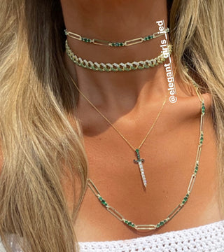 GREEN SWORD NECKLACE